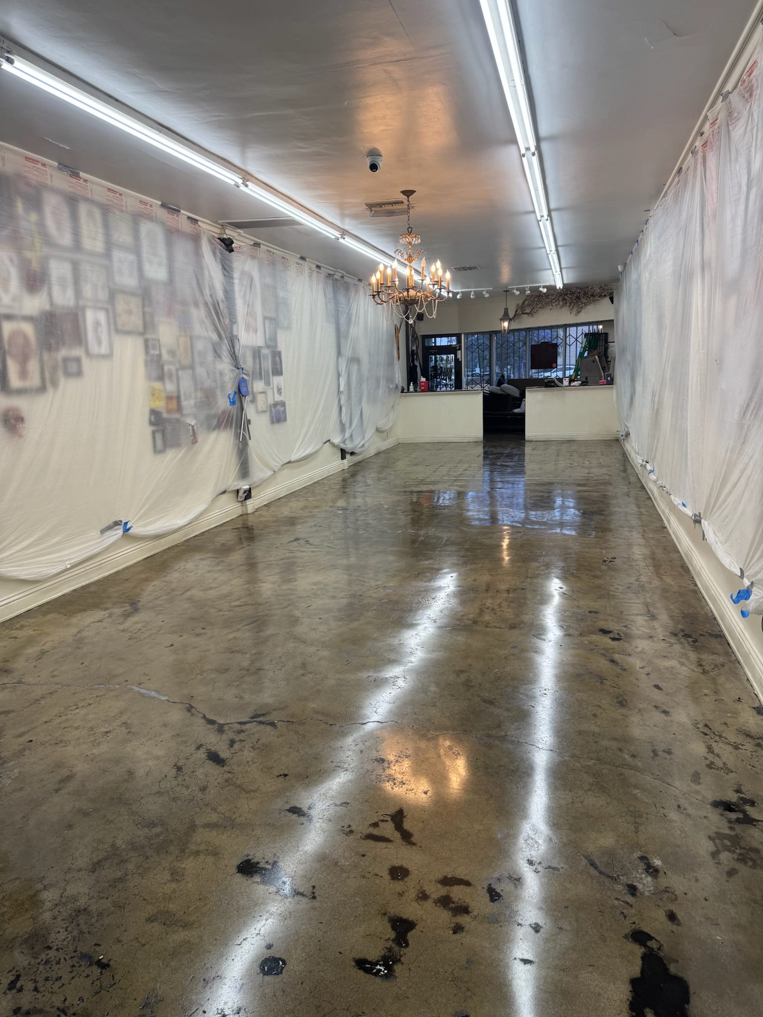 Grind & Seal Concrete Floor in Tattoo Shop in Granada Hills