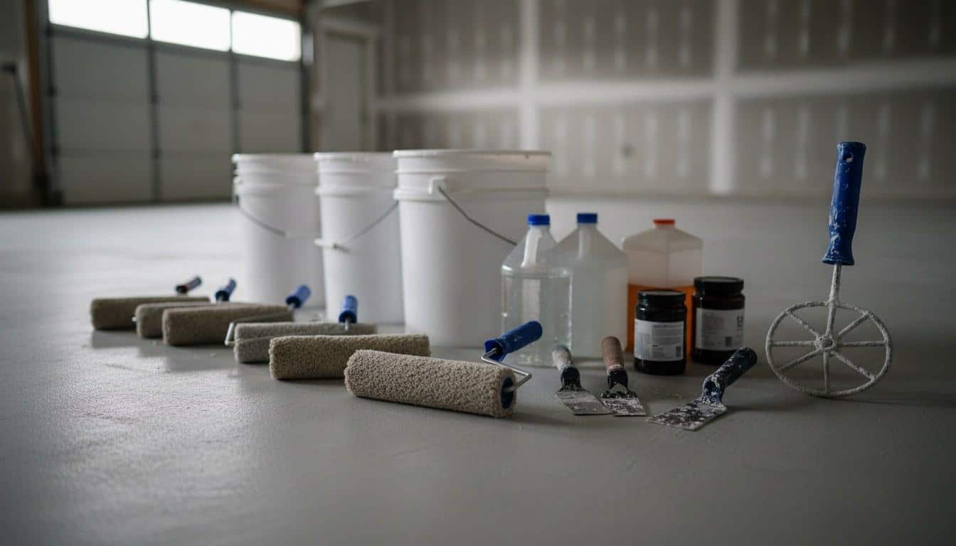 Side-by-side comparison of failed DIY epoxy garage floor versus professional epoxy floor coating finish